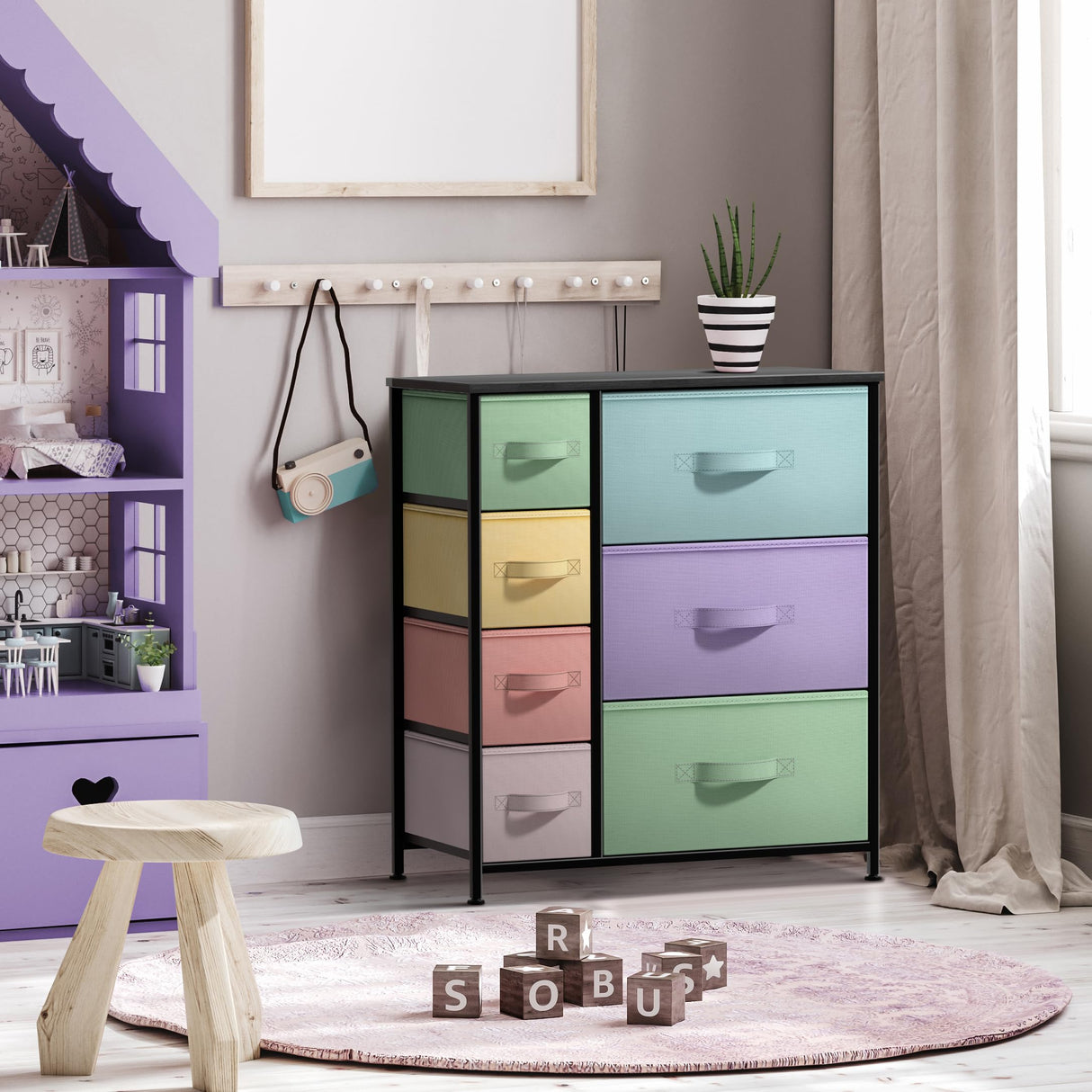 Dresser with 7 Drawers - Furniture Storage Chest for Kid’s, Teens, Bedroom, Nursery
