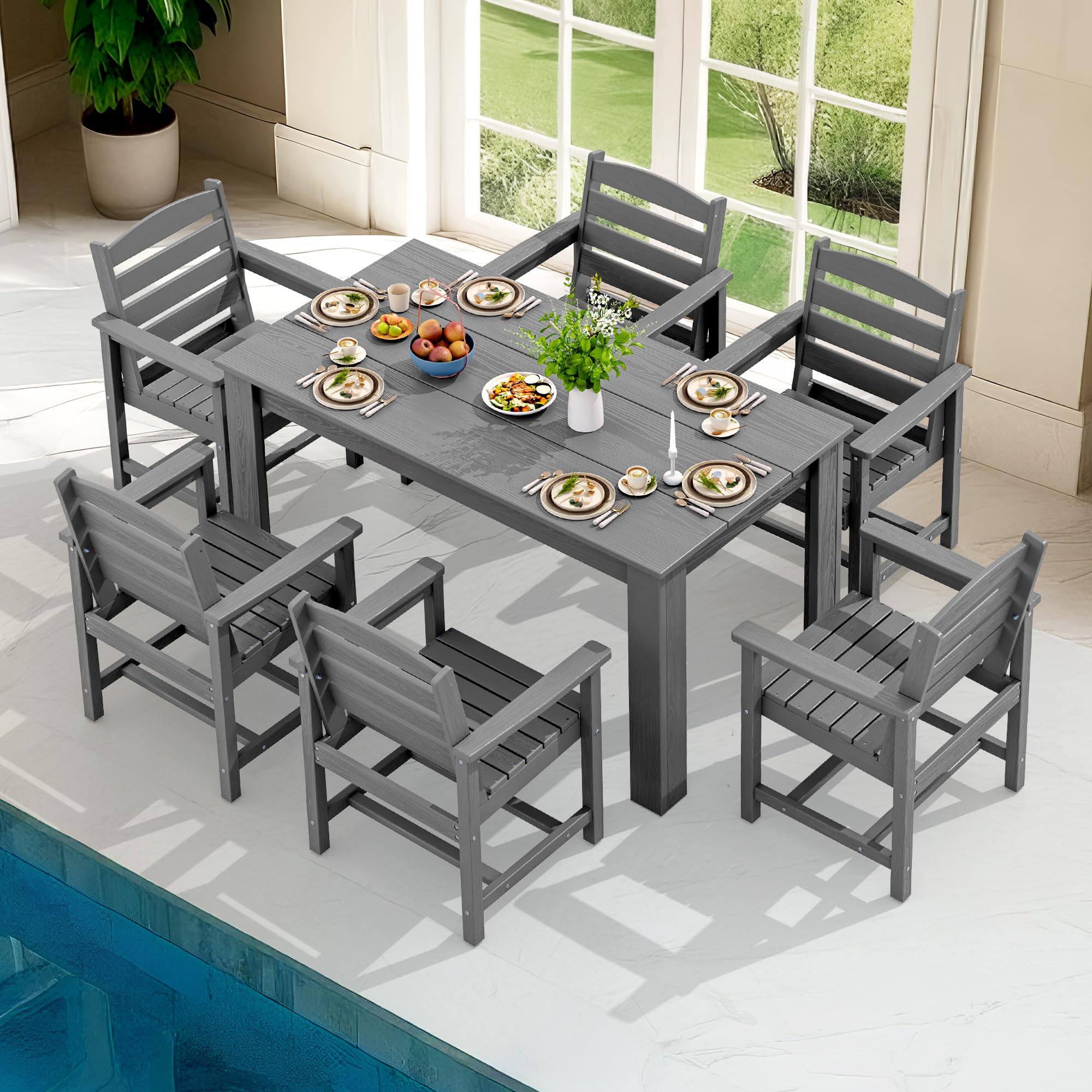Patio Dining Set for 6, Outdoor Dining Sets for 6 Person