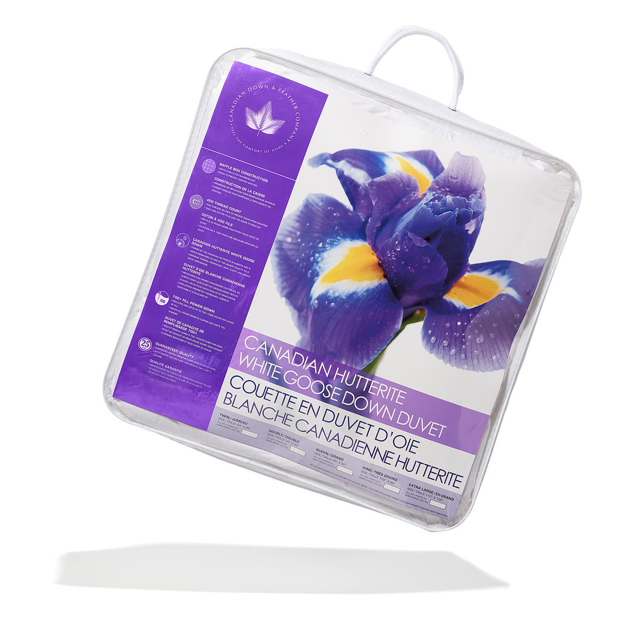 All Season Weight Canadian Hutterite Goose Down Duvet Queen Size