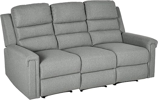 DuoEase 2-Seater Manual Reclining Loveseat – Tufted Back, Linen Fabric, RV-Ready
