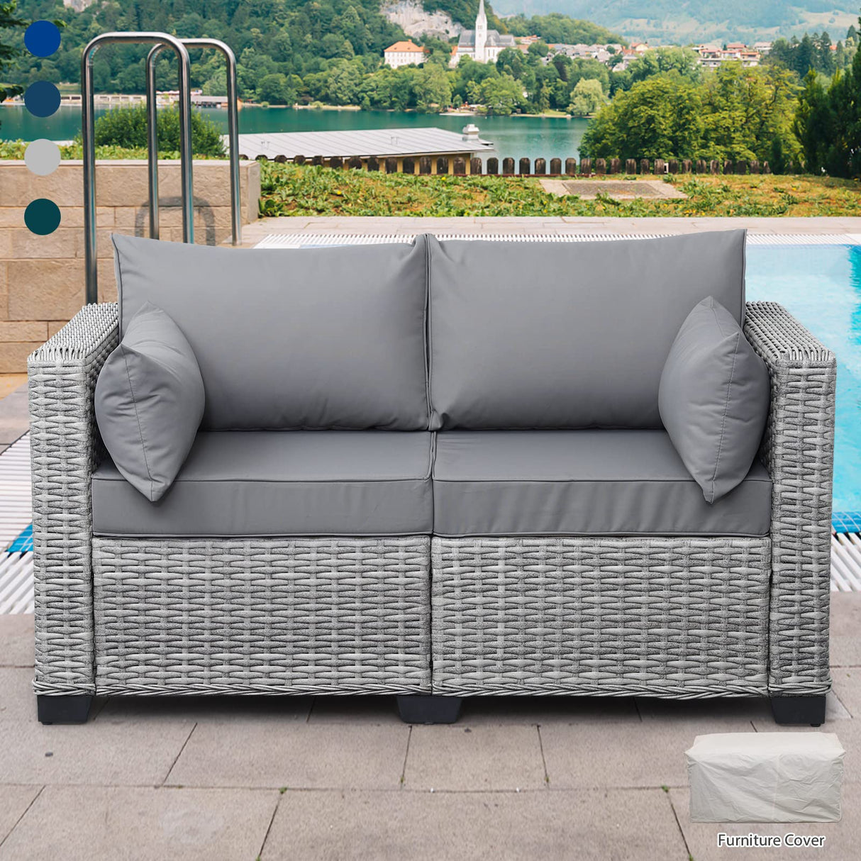 Loveseat Sofa Balcony Furniture Outdoor Loveseat