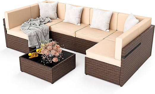 Outdoor Sectional Furnitureļ¼Wicker Patio sectional Furniture Sets