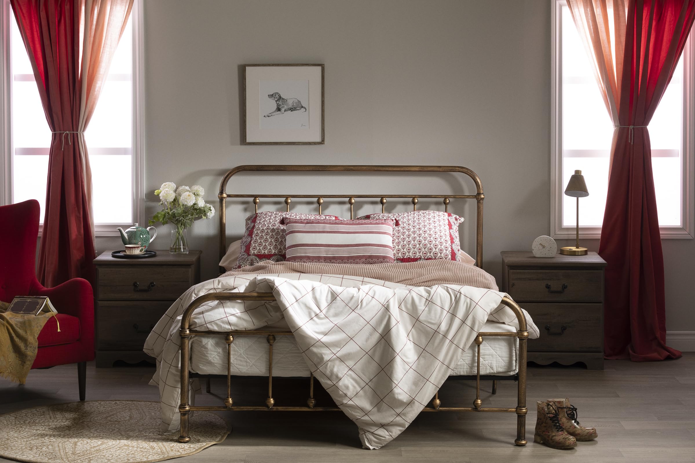 Prairie Metal Platform Bed, Queen