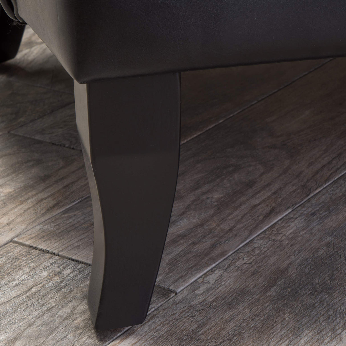 Tall Black Leather Club Chair