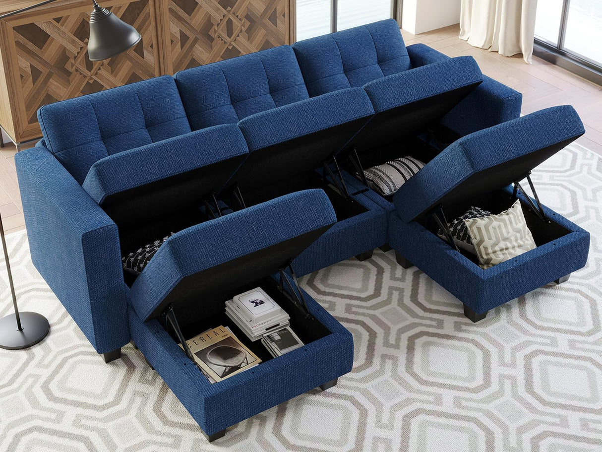 Modular Sectional Sofa Couch with Double Chaises U Shaped Sectional Sofa