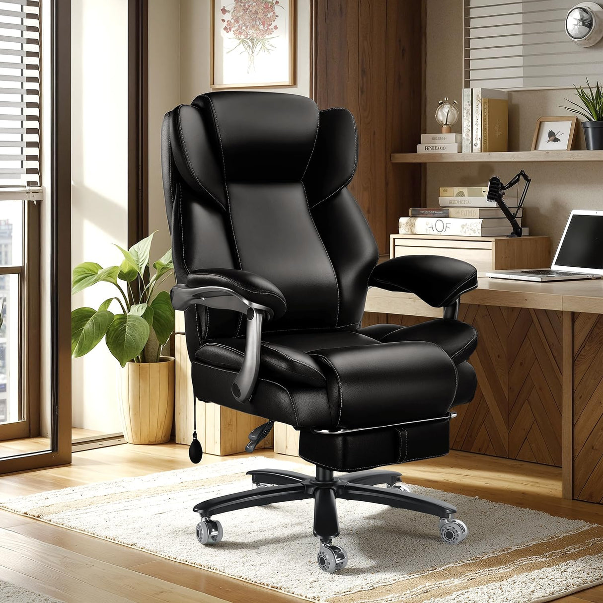 600lbs Big and Tall Executive Office Chair with Adjustable Lumbar Support