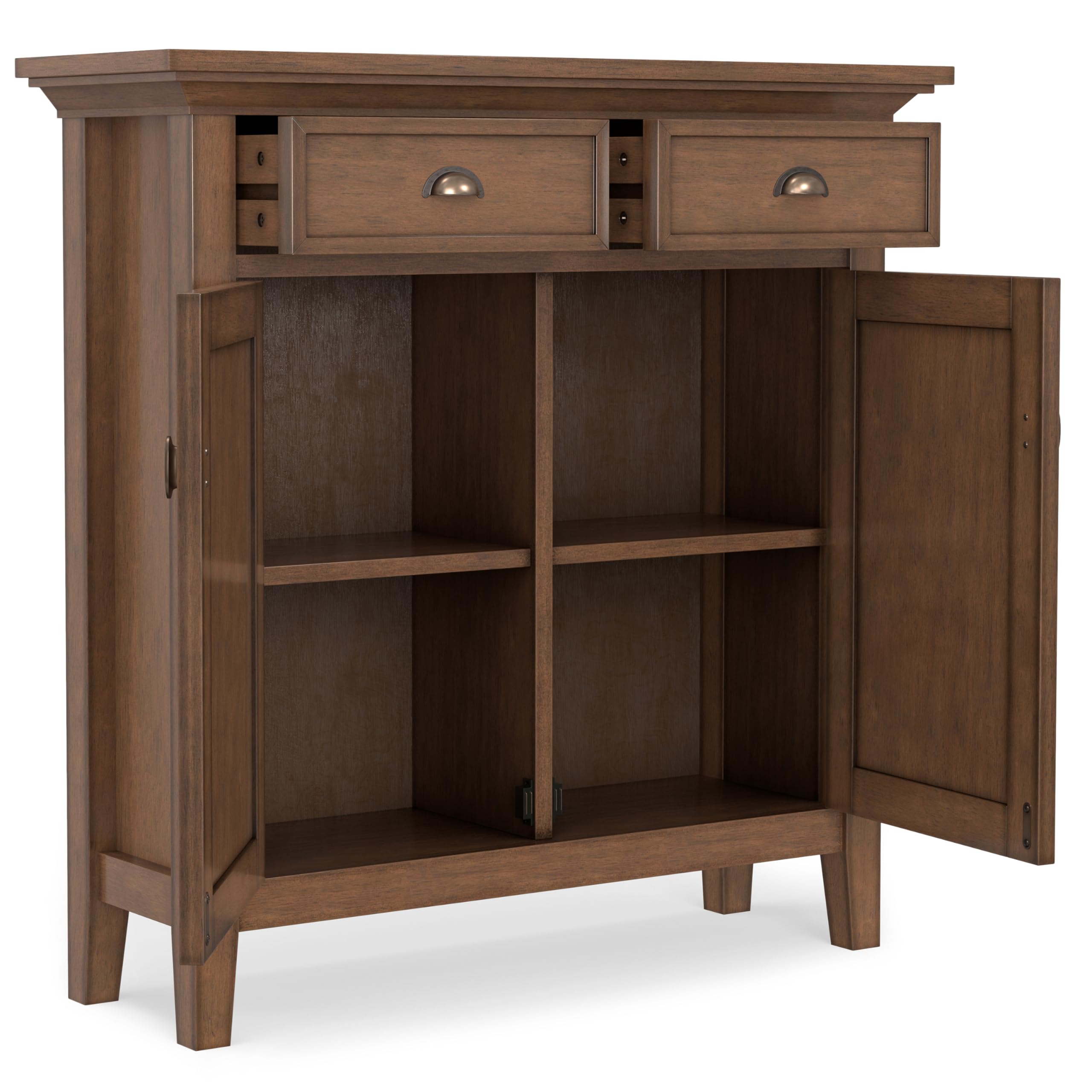 Redmond Solid Wood Wide Transitional Storage Cabinet for The Living, Entryway and Family Room,