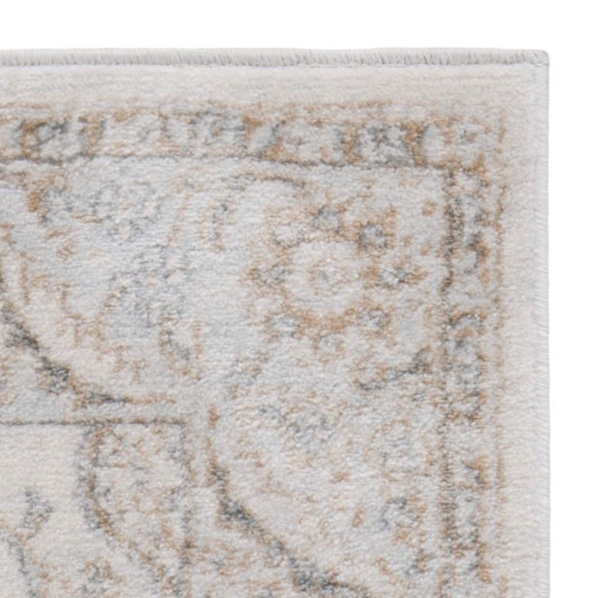Isabella Oriental Area Rug 9' x 12' - Cream & Beige Non-Shedding