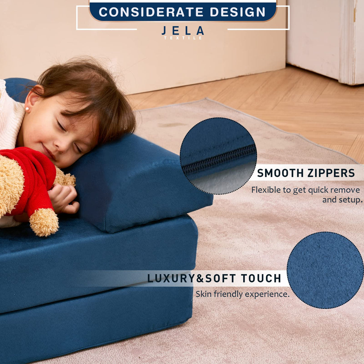 Kids Couch Large, Floor Sofa Modular Funiture for Kids Adults, Playhouse Play Set