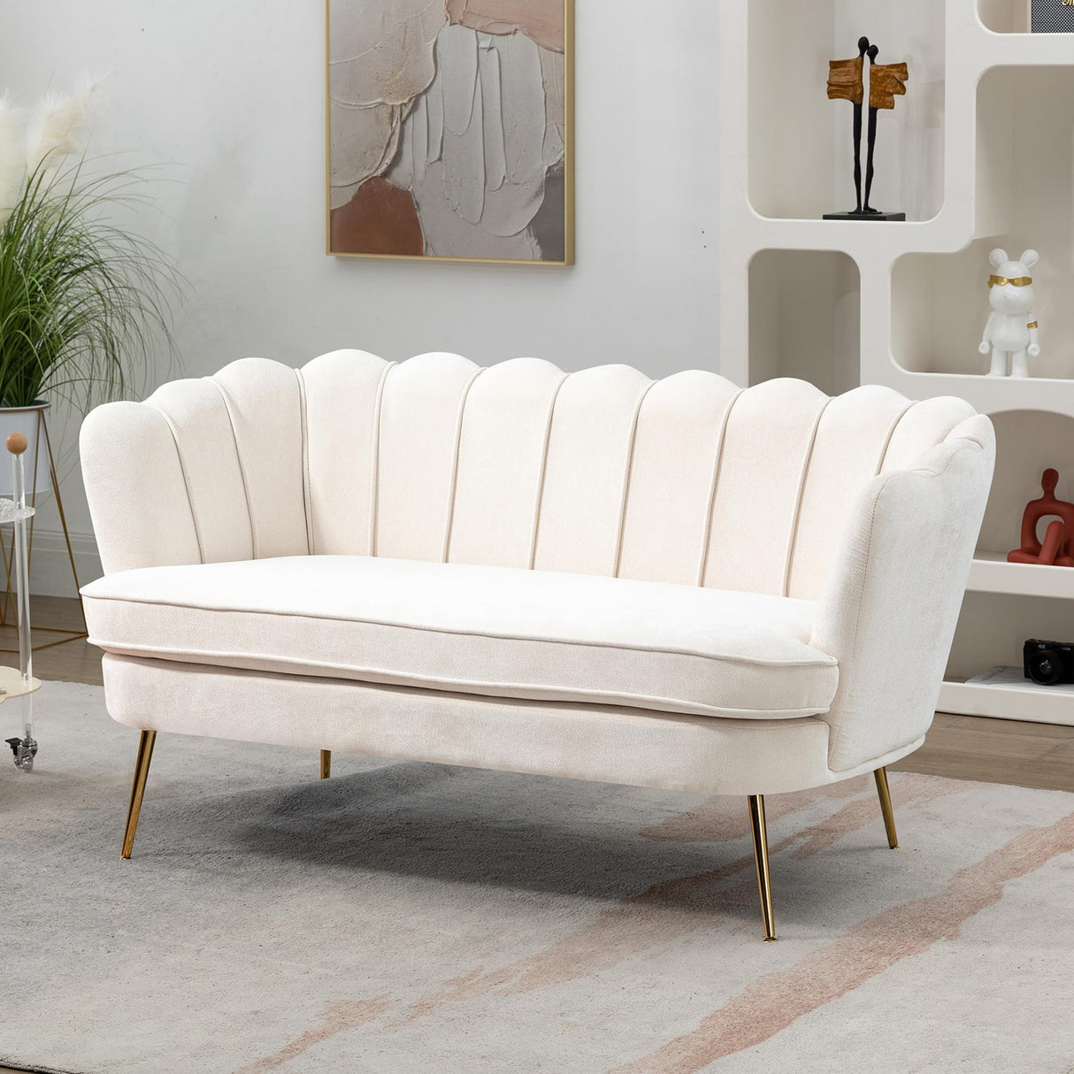 59” Small Modern Chenille Loveseat Sofa, 2-Seater Sofa
