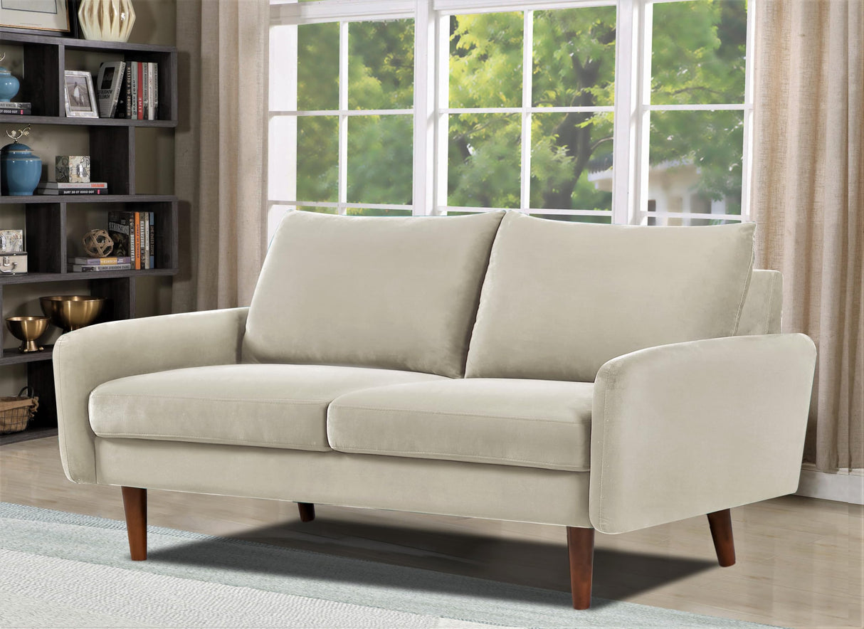 Direct Kent Velvet Loveseat Sofa for Modern Living Rooms and Compact Spaces