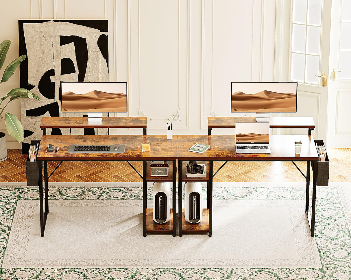 40 inch Small Computer Desk with Adjustable Monitor Stand