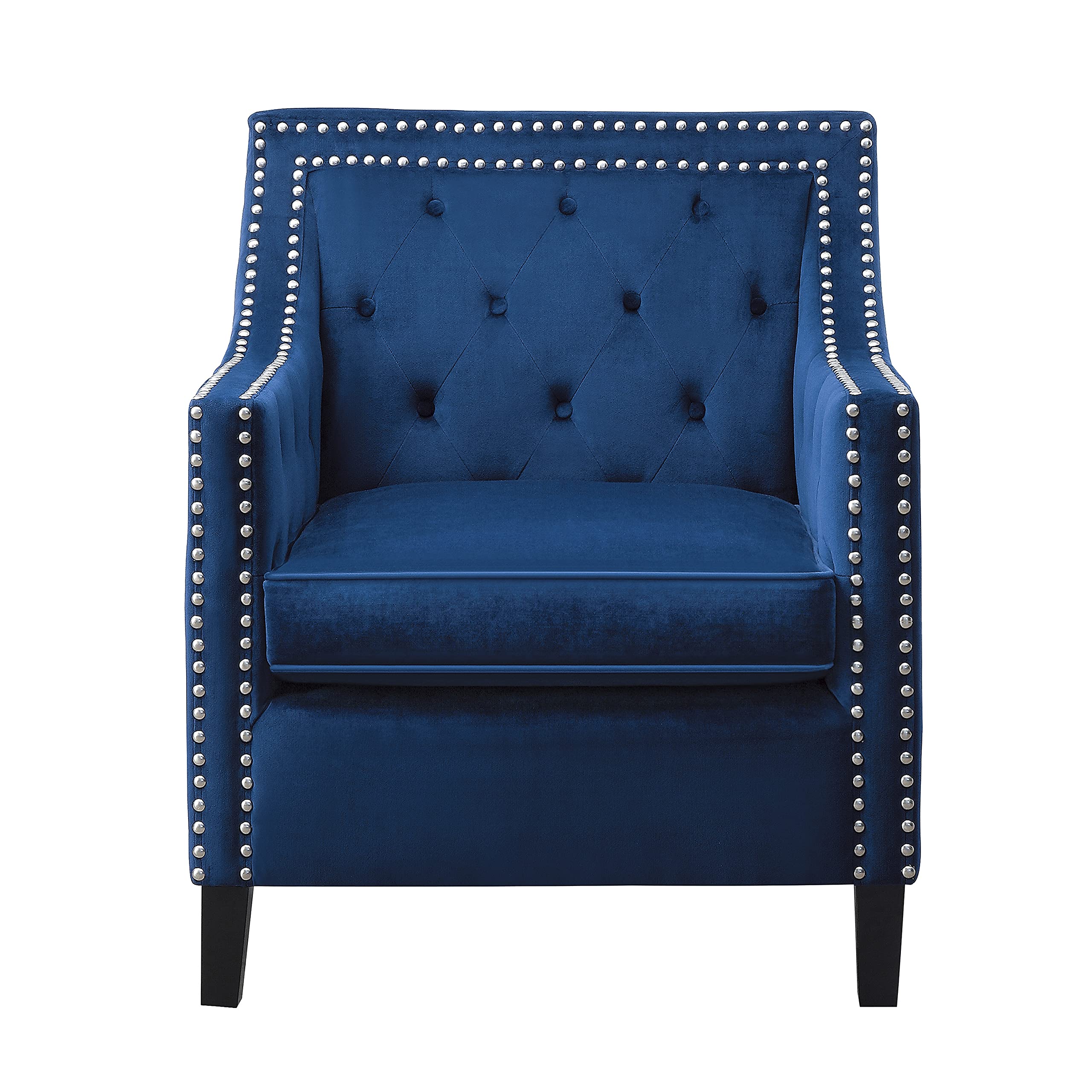 Velvet Accent Chair, Navy