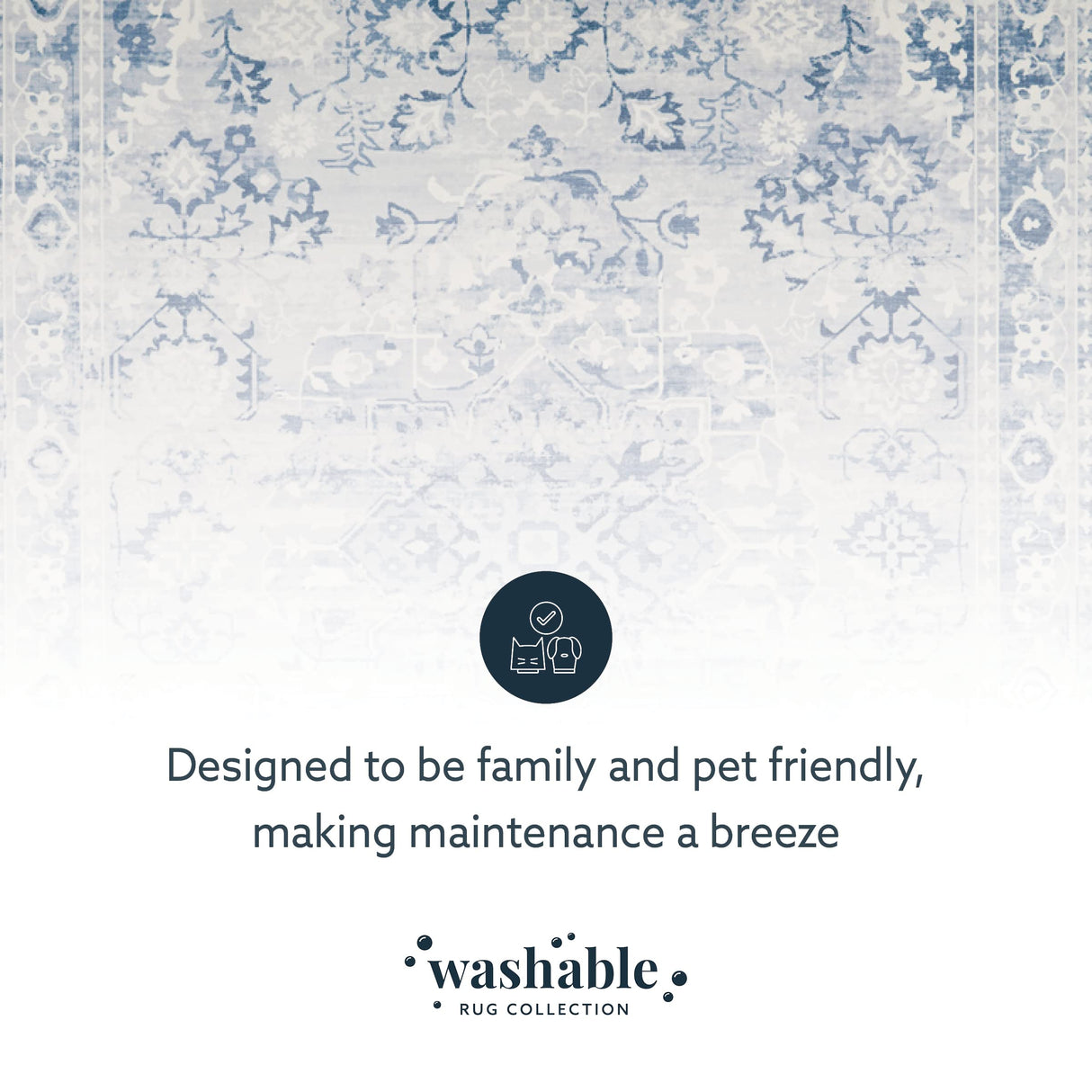 The Anywhere Washable Rug Klinch Grey & Ivory 5' X 7' Area Rug