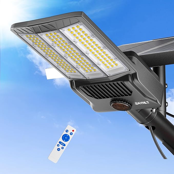 Y-11000W Solar Street Lights Outdoor,850000LM 6500K High Powered Commercial