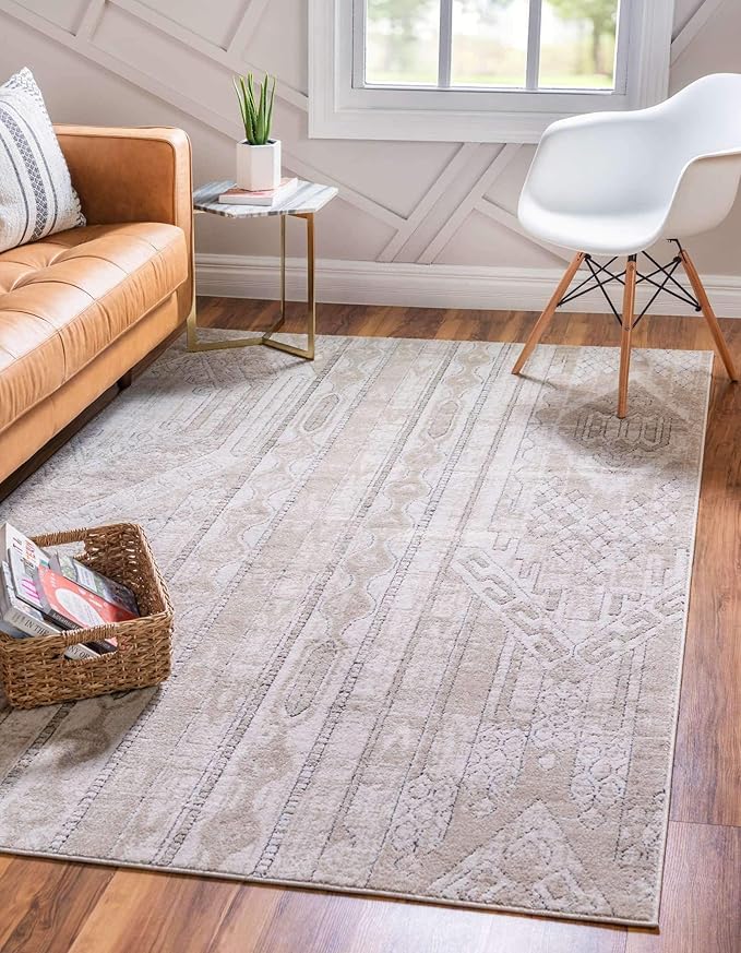 Portland Collection Southwestern Inspired Striped Tone-on-Tone Area Rug