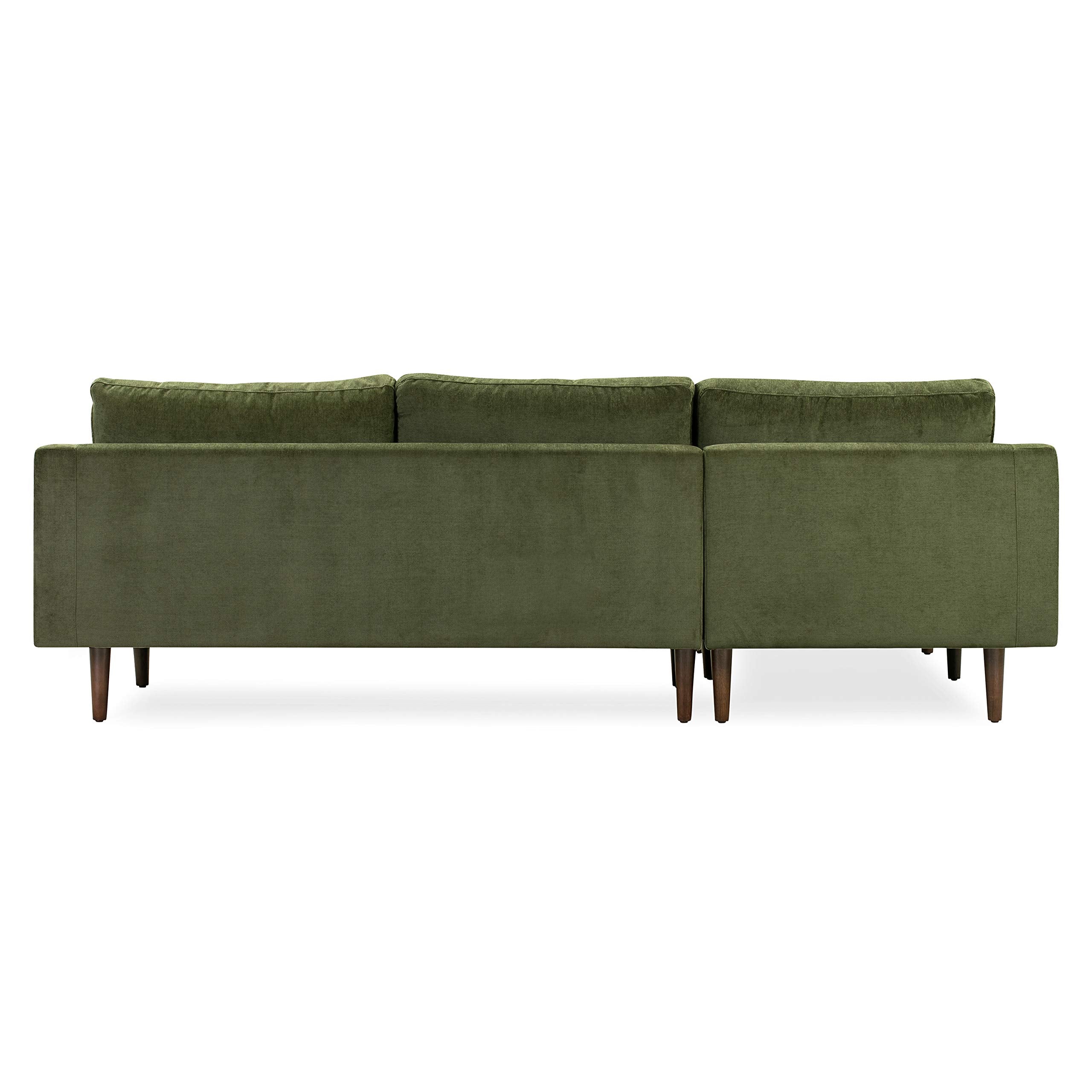 Napa Left-Facing Sectional Sofa, Distressed Green Velvet