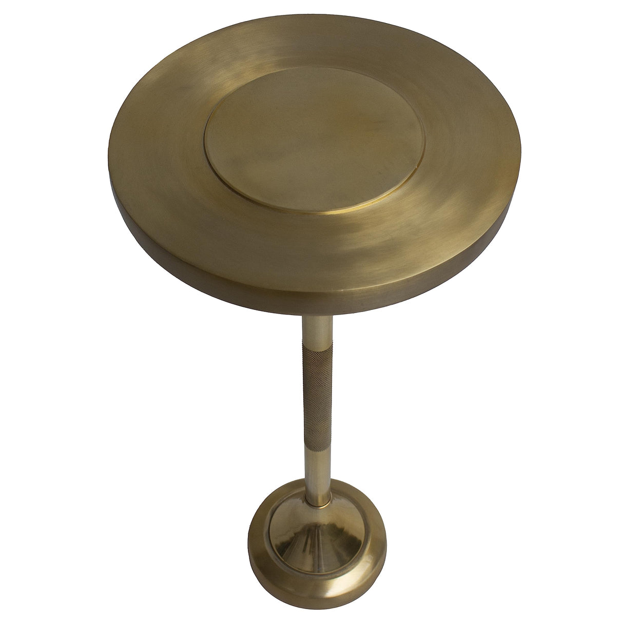 Farzi Cafe Solid Brass Small Drink Cocktail Table - Elegant Gold Finish and Compact