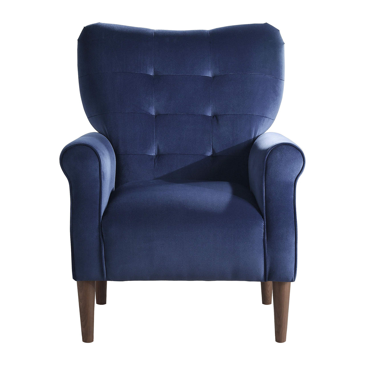Braylee Velvet Accent Chair, Blue