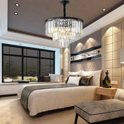 Black Modern Crystal Chandelier Lighting K9 Crystal Round Chandelier