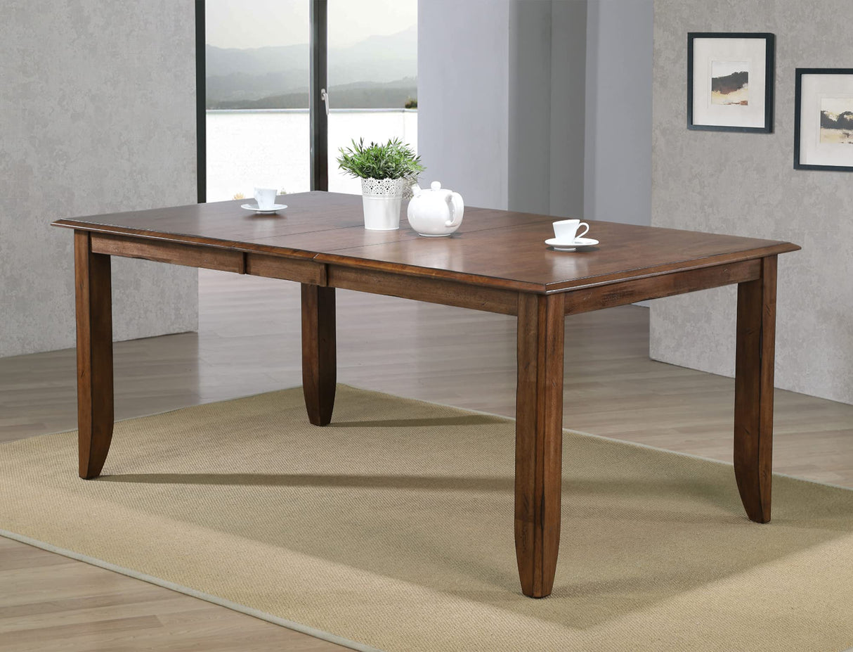 Simply Brook Dining Table - Amish Brown Solid Wood