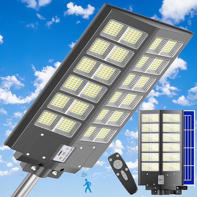 Street Light Dusk to Dawn 6000W, 600000LM, 7000K Brightness, IP67 Waterproof