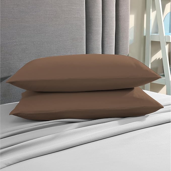 1000 Thread Count Pillowcases Set of 2-100% Egyptian Cotton Pillow Cases with Long-Staple Combed