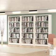 5-Tier Bookshelf, White Bookshelf with Adjustable Storage Shelves