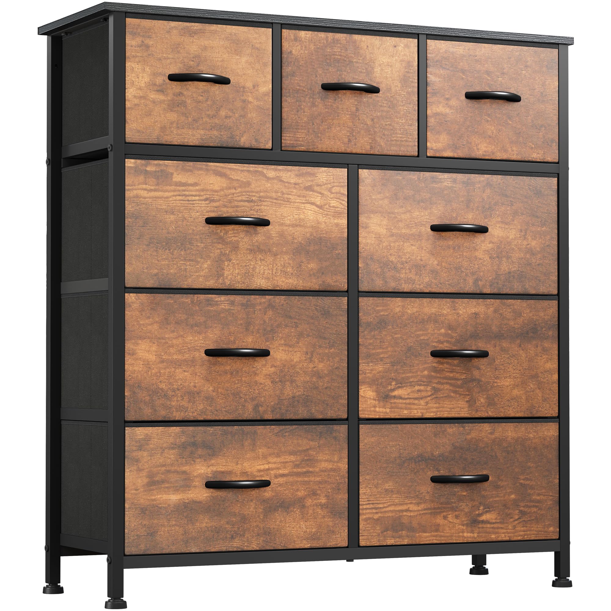 Dresser with 9 Drawers - Fabric Storage Tower, Organizer Unit for Living Room