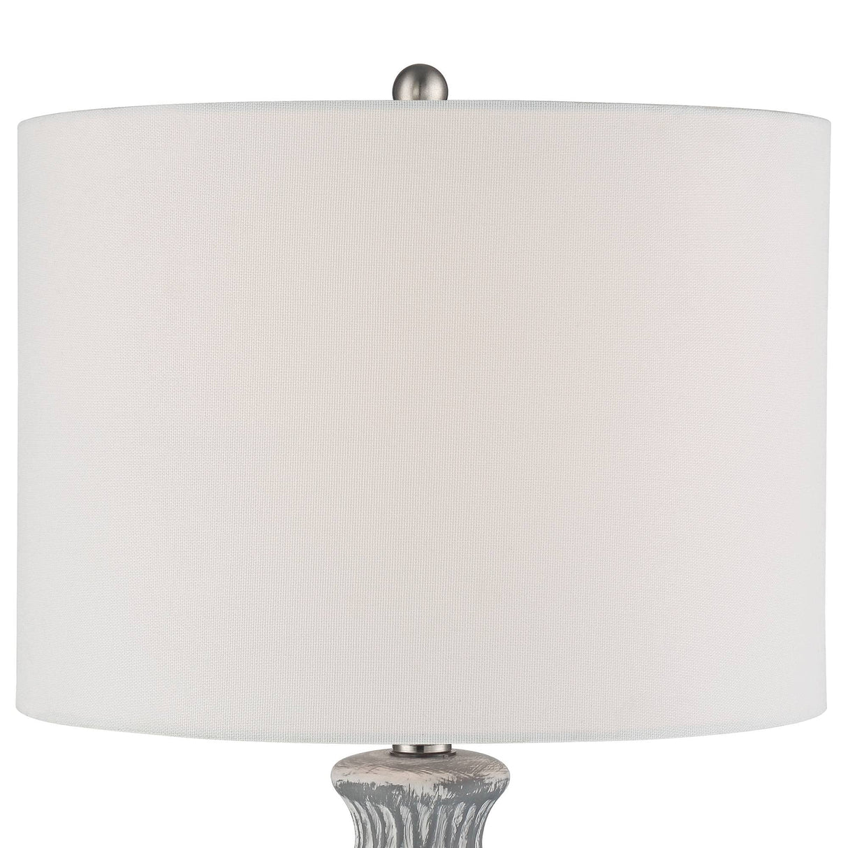 Patrick Modern Coastal Table Lamps Set of 2 - 26.25" White-Washed Gray Ceramic