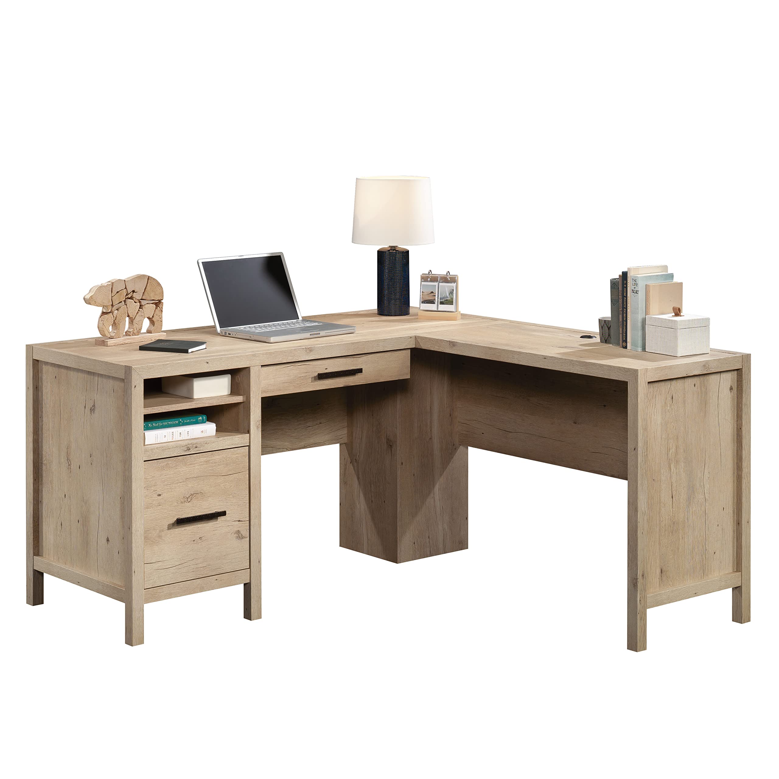Pacific View L-Desk, L: 58.47" x W: 58.43" x H: 29.92"