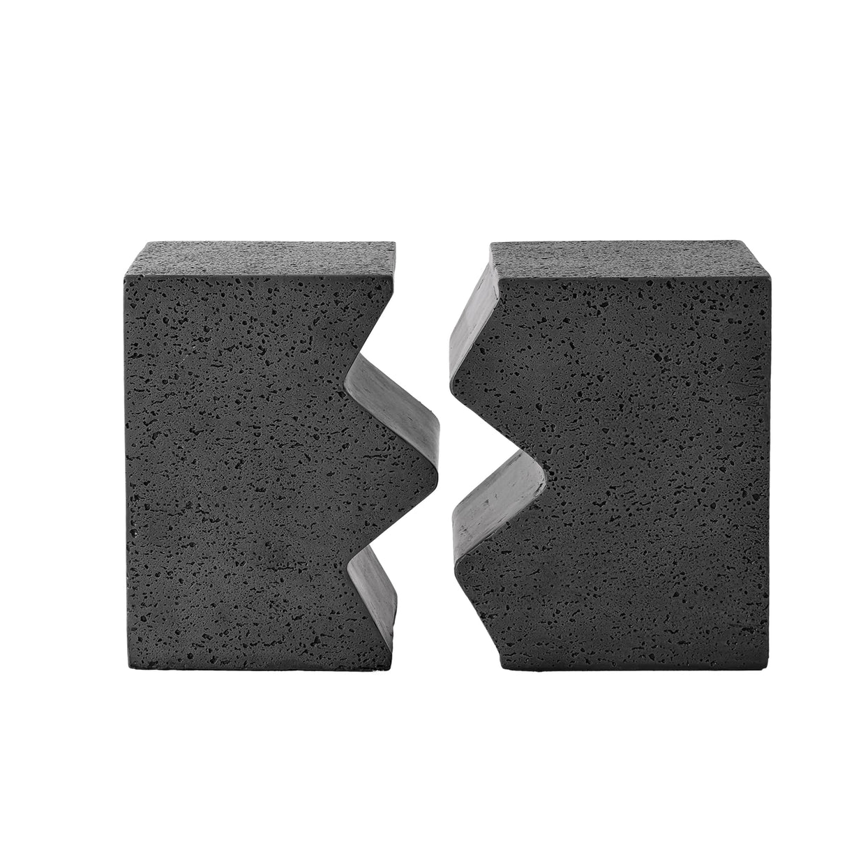 Concrete Side Table Set of 2, Outdoor Accent Table for Patio