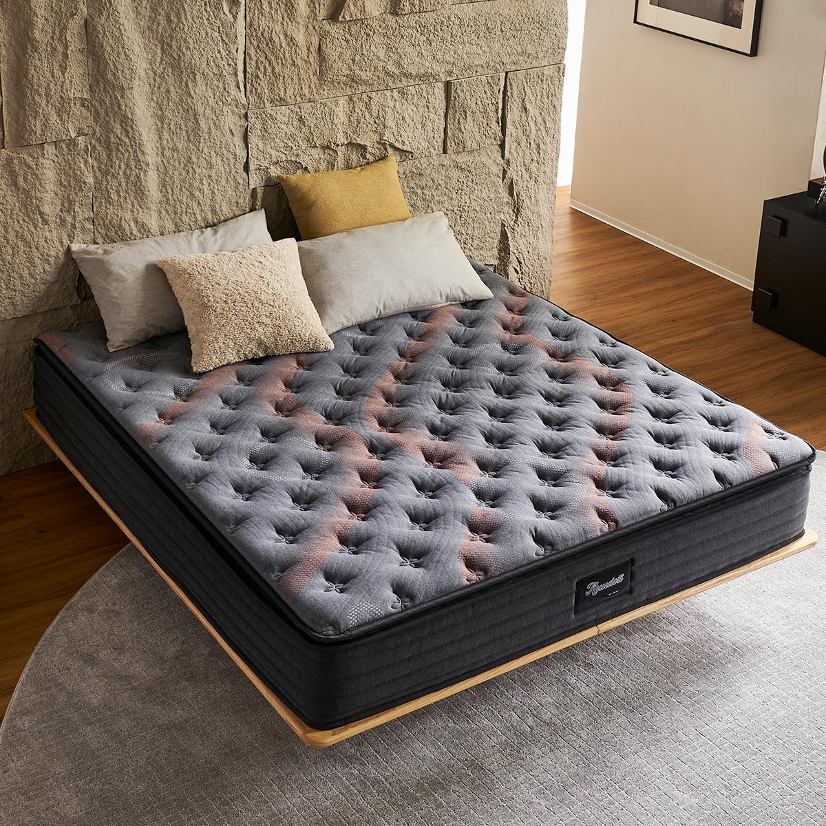 Queen Mattress 12 Inch Pillow Top Hybrid Queen Mattress