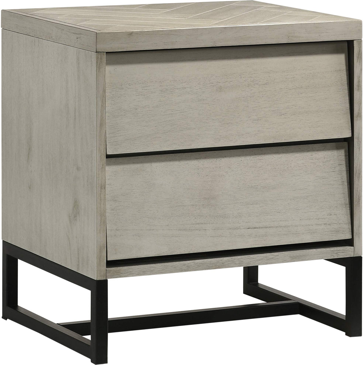 Weston-NS Weston Collection Industrial Mid Century Designed Nightstand with Matte