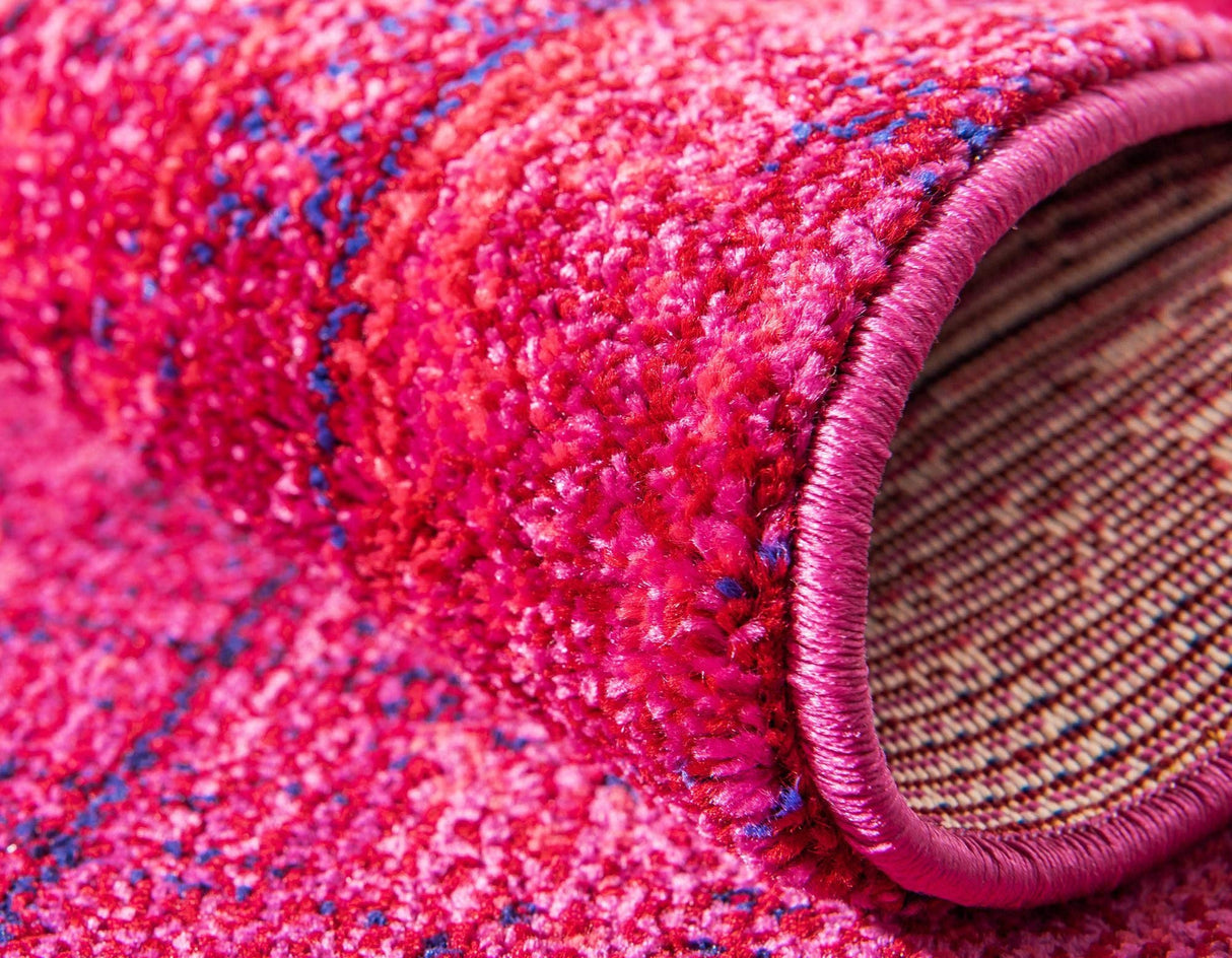 Fleur Collection Rug – 7' x 10' Red Medium-Pile Rug Perfect for Bedrooms, Dining Rooms,