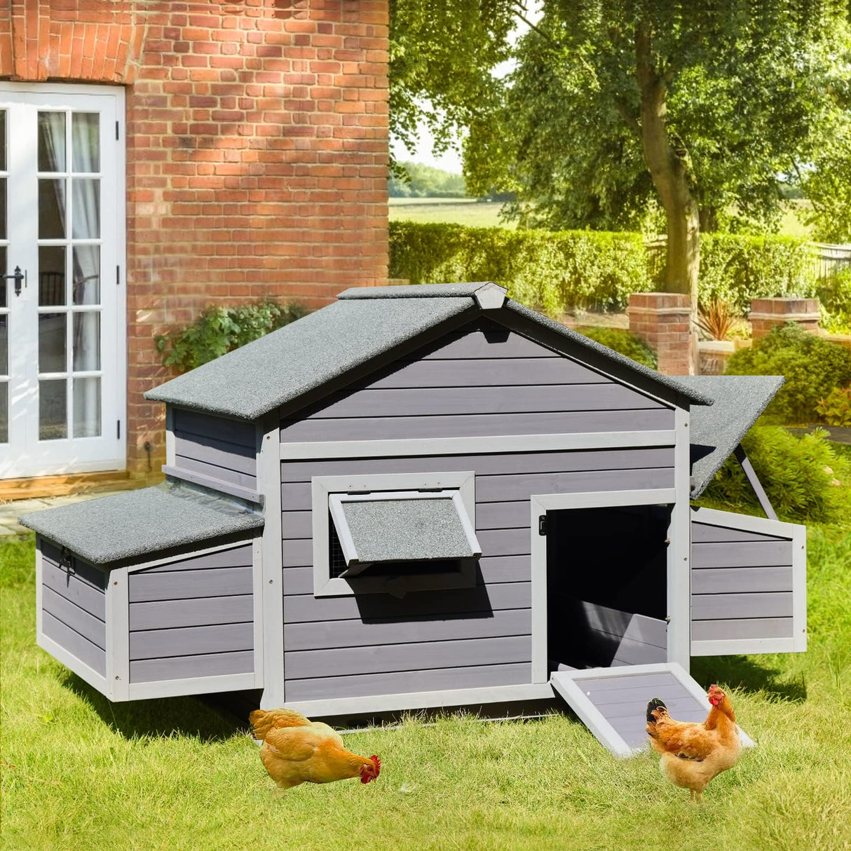 CoopLink Expandable Wooden Chicken Coop with Nesting Box