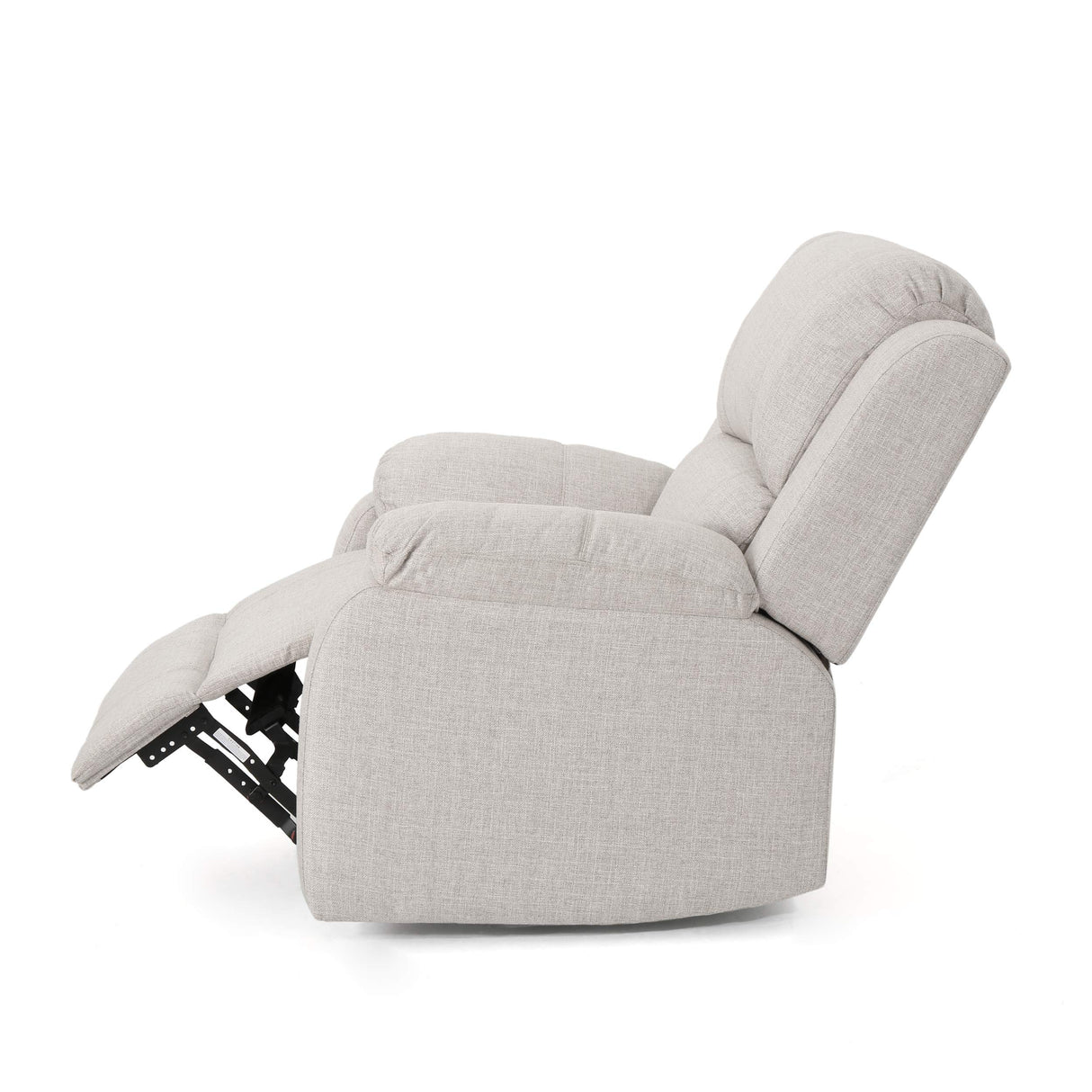 Knight Home Michelle Gliding Recliner,Stainless Steel, Beige + Black