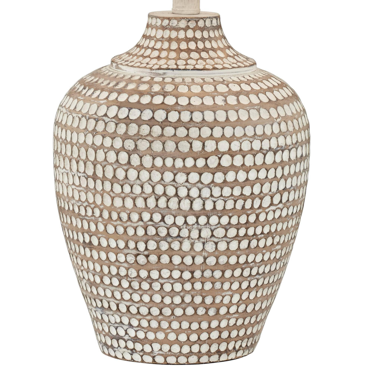 Textured Dot Jug Table Lamps Set of 2 - Farmhouse Coastal Accent Lighting