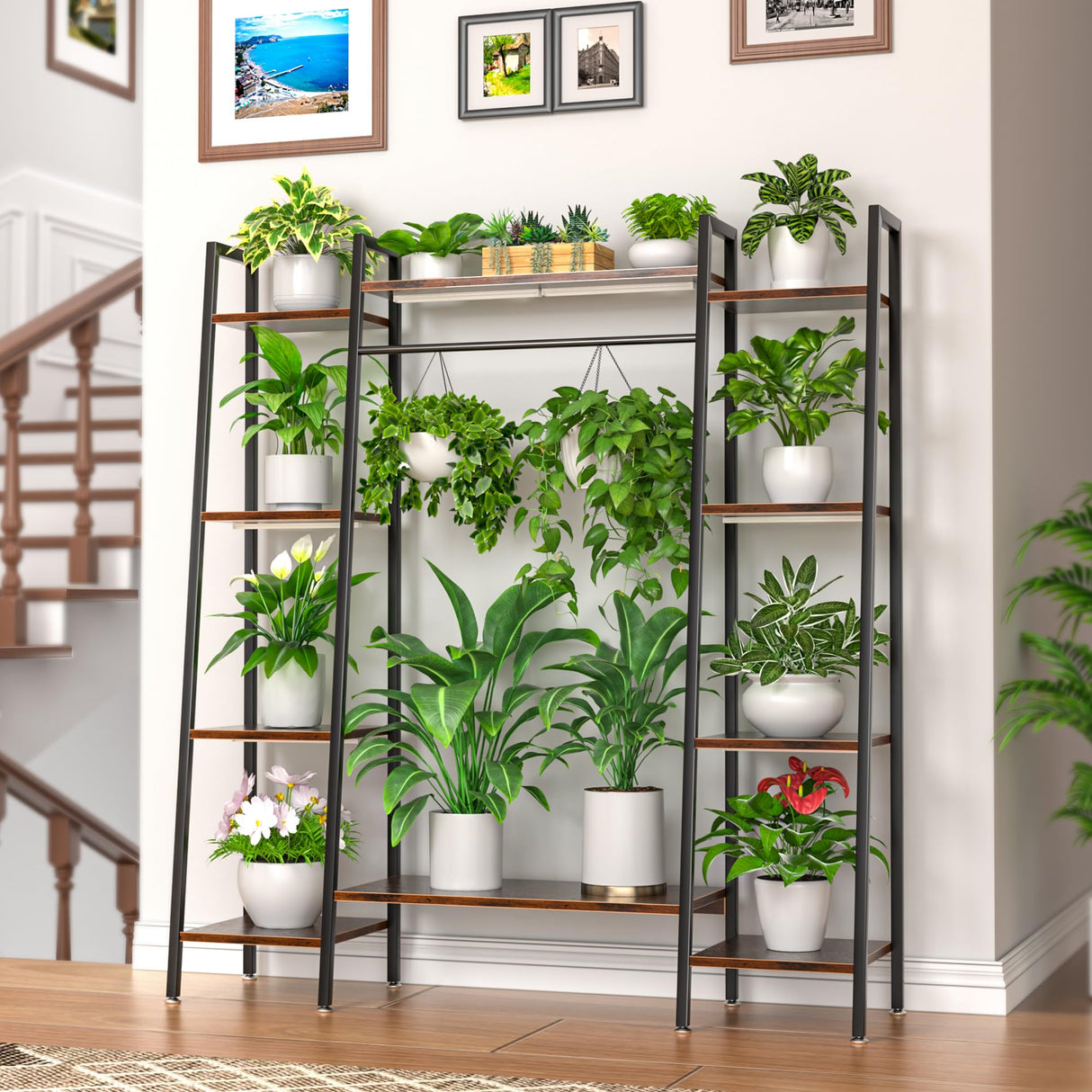 GrowLite 6 – 6 Tier Metal Plant Shelf with Grow Lights