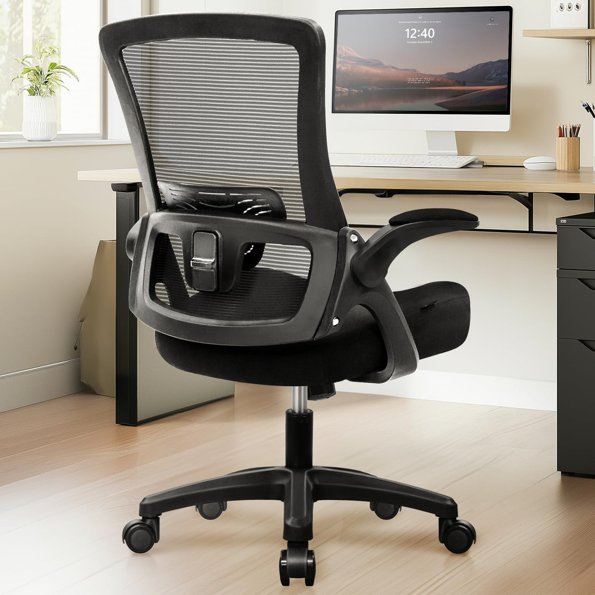 High Back Mesh Office Chair with Adjustable Height Ergonomic Design Executive Lumbar