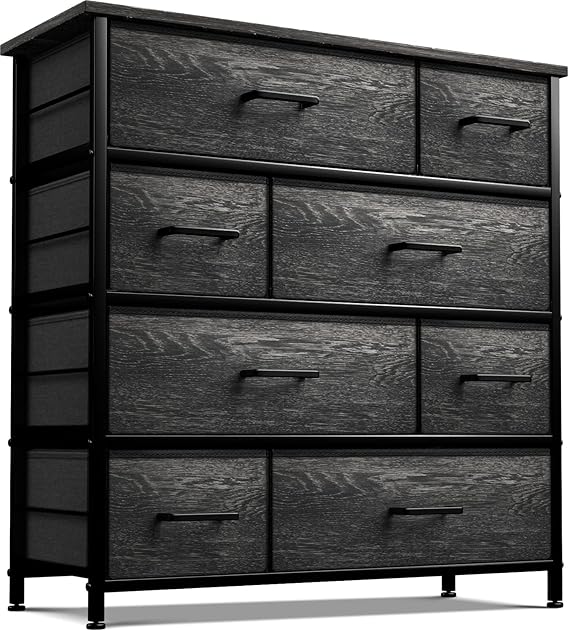Dresser for Bedroom with 8 Drawers - Tall Chest Storage Tower