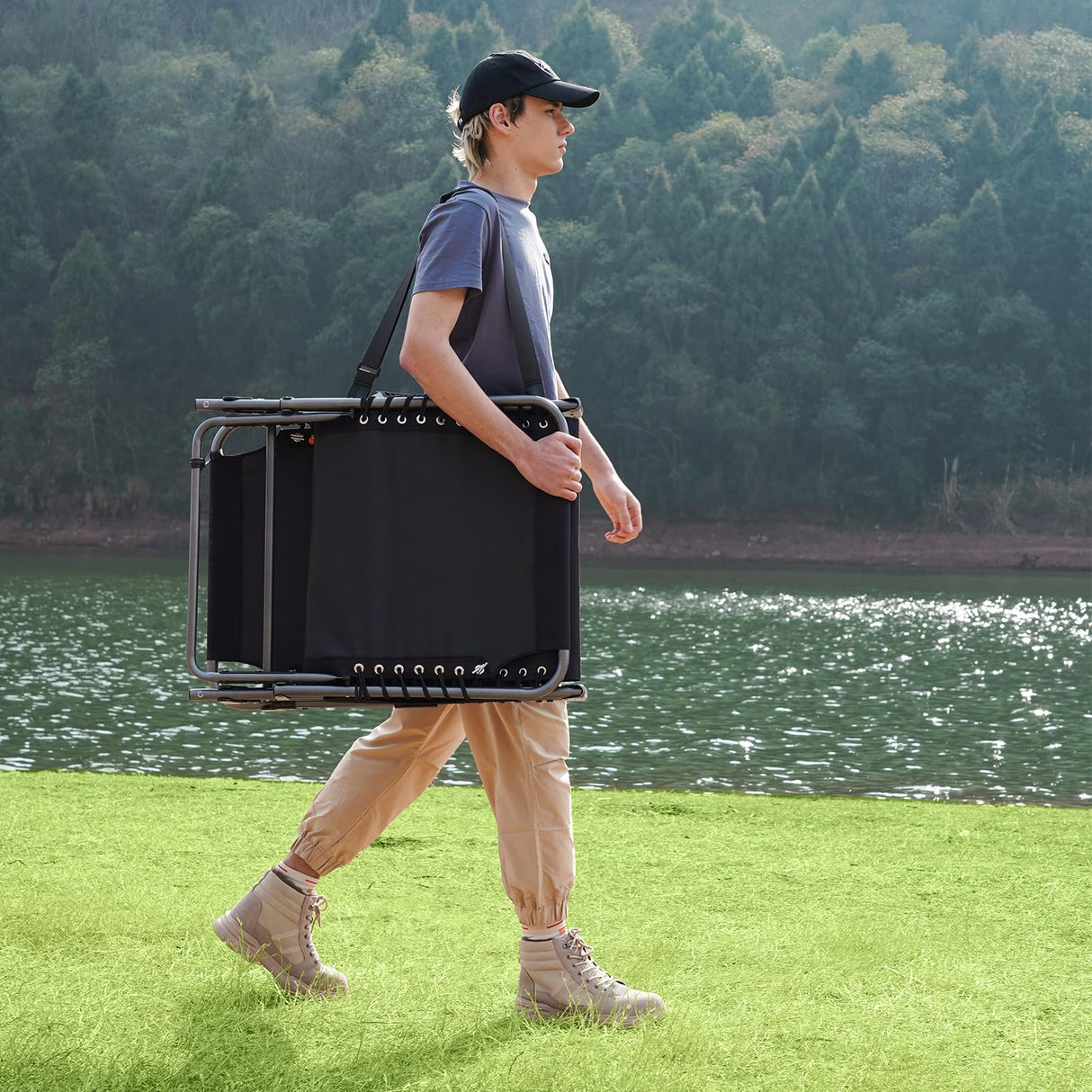 Outdoor Folding Chaise Lounge Chair for Outside, Patio, Beach, Pool