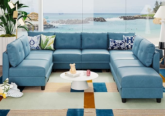 Modular Sectional Sofa, Convertible U Shaped Sectional