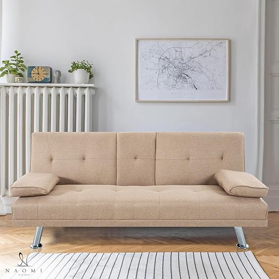Low Profile Design: Convertible Folding Futon Sofa Bed Sleeper Couch for Living Room