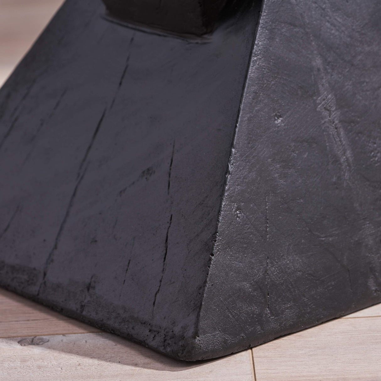 Jerod Light-Weight Concrete Accent Table, Black