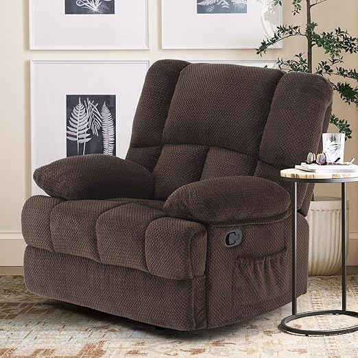 CloudEase Duo Recliner Sofa – 2 Seater Manual Pull Tab Reclining Couch with Soft Fabric for RV