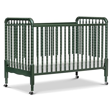 Jenny Lind 3-in-1 Convertible Crib in Honey, Removeable Wheels, Greenguard Gold