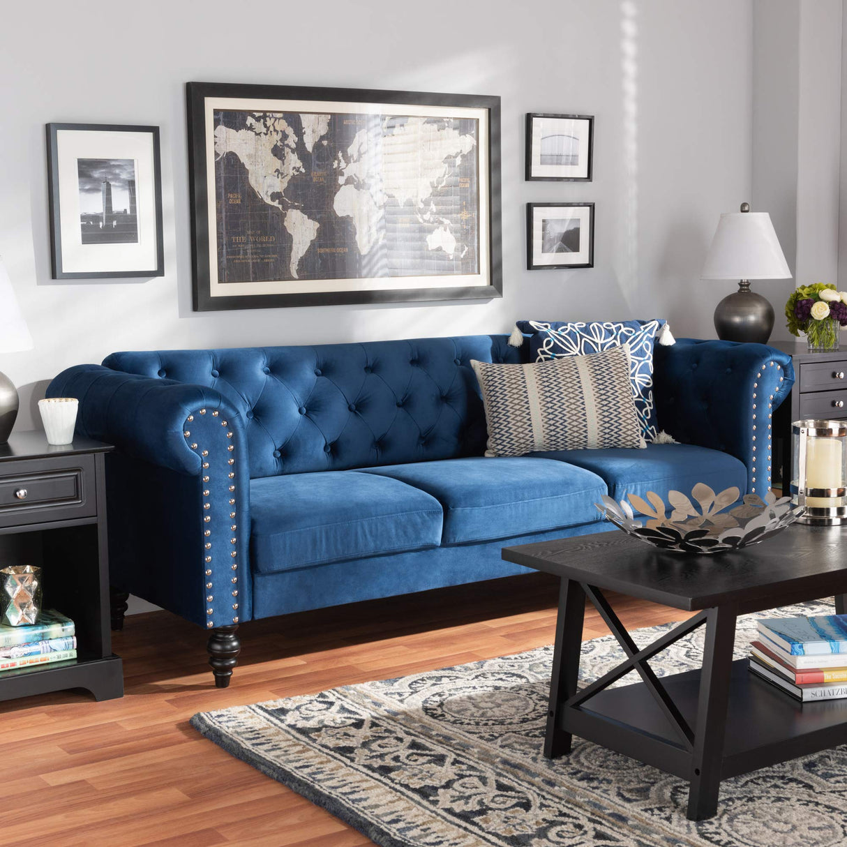Sofas, Navy Blue/Black