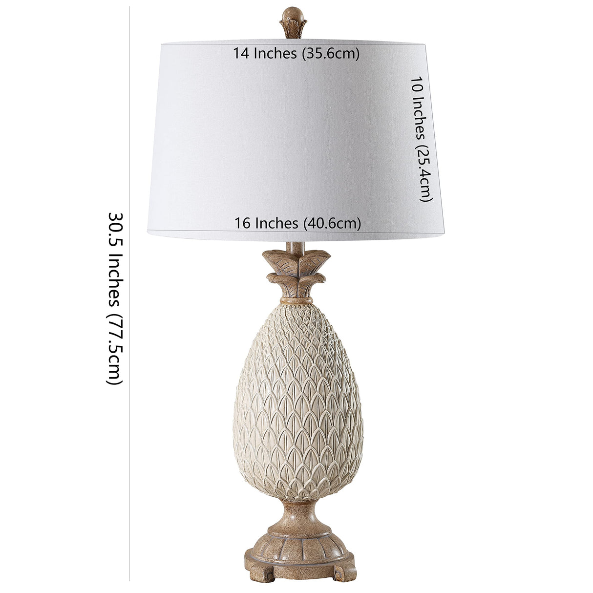 ng Collection Briar Coastal Antique Cream/ Brown Pineapple 31-inch Bedroom Living