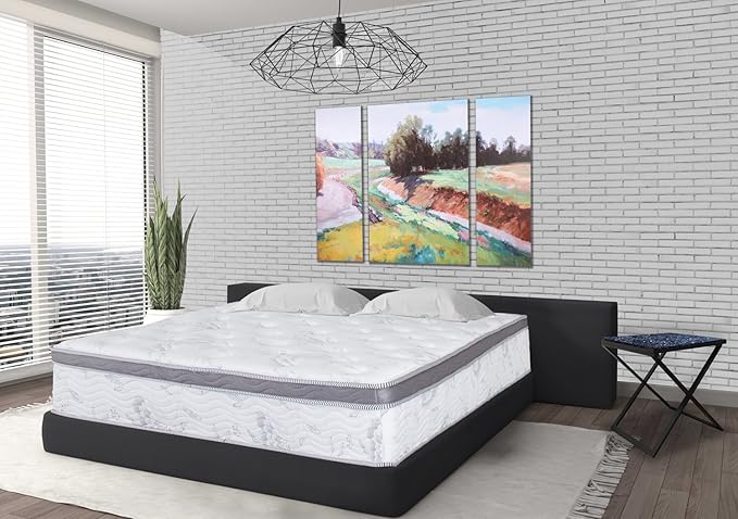 Queen Mattress, 10 Inch Plush Cloud Hybrid Mattress, Gel Infused Memory Foam